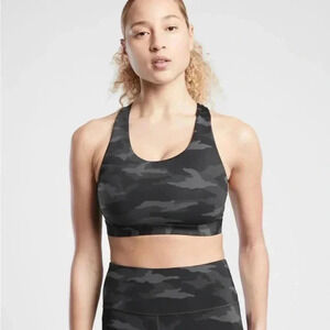 Athleta Camo Print Green Sports bra size small